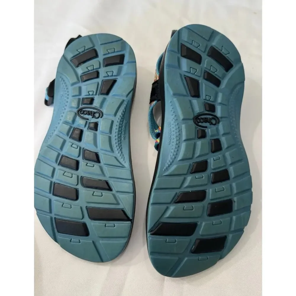 Chaco ZX/2 Yampa Fiesta Rainbow Sandals Girls Size 4 Dual Strap Toe Loop Hiking